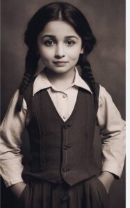 Alia bhatt: AI generated picture as Kid