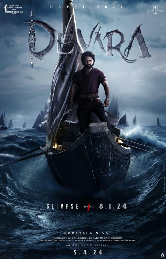 The New Poster of Devara Movie Released The Date Of Glimpse! - Moviezupp